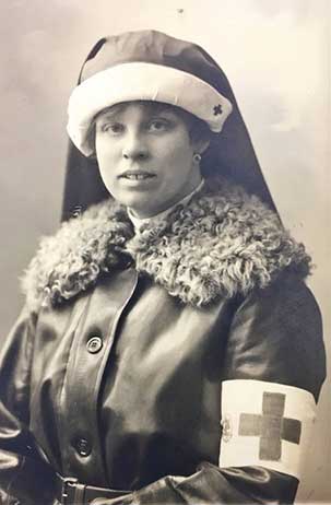 Louise at 23, a Red Cross nurse in Russia
